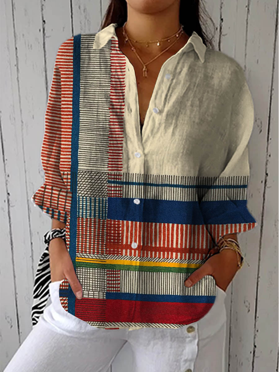 Fannie - Artistic Print Blouse