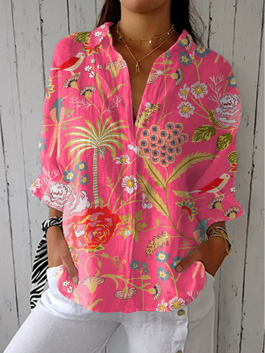 Maisie - Tropical Printed Blouse
