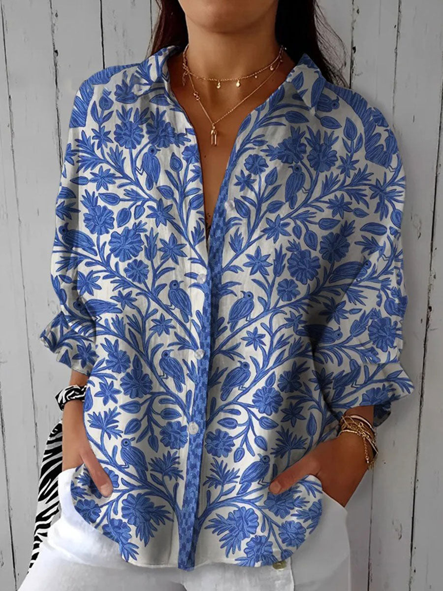 Liora - Elegant Printed Blouse