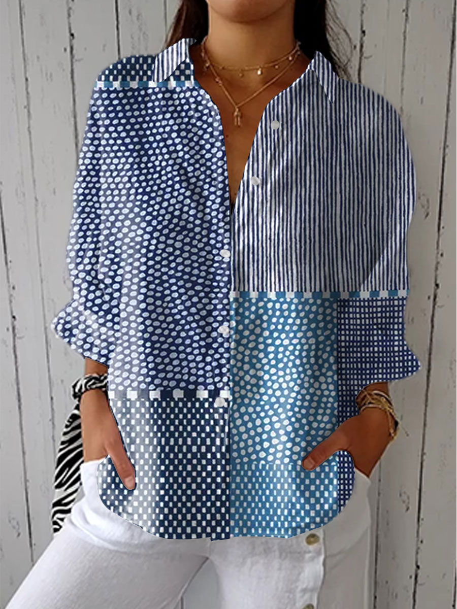Tessia - Coastal Print Blouse